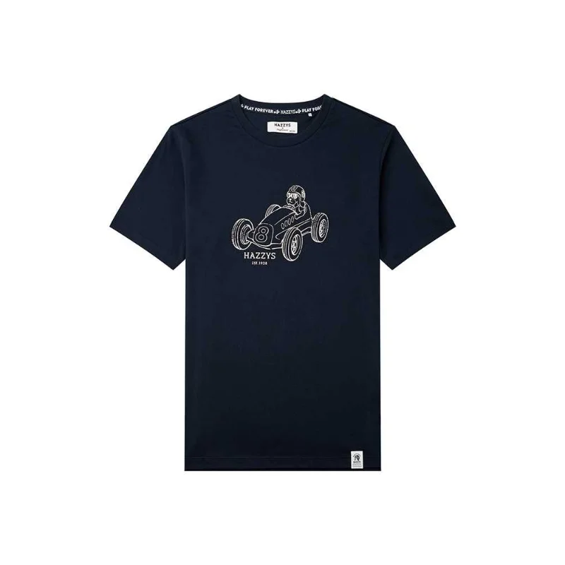 Hazzys Short-sleeved T-shirt Women's Spring and Summer Cotton Round Neck T-shirt Casual Tops White Slim Summer Short-sleeved