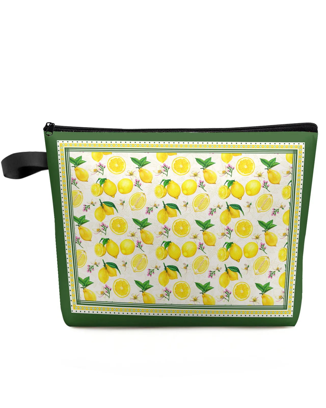 

Summer Idyllic Fruit Lemon Green Makeup Bag Pouch Travel Essentials Women Cosmetic Bags Toilet Organizer Storage Pencil Case