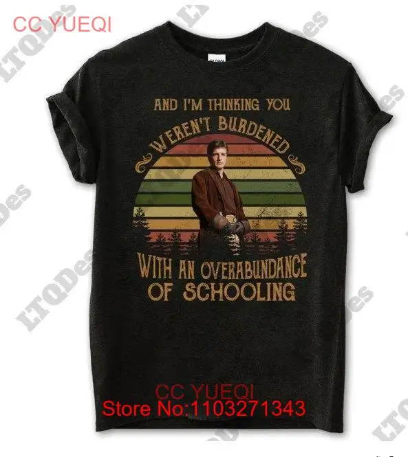 Малкольм Рейнольдс и я _ м думаем что вы обрезали винтажную футболку фильмы Q