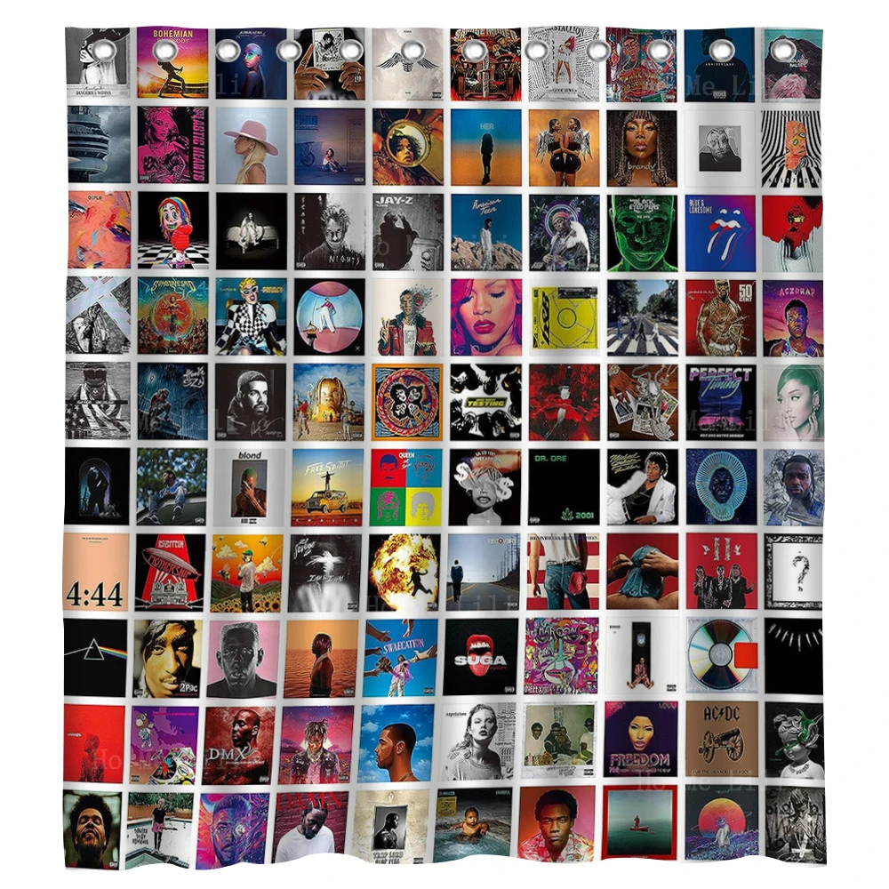 

Классический постер в европейском и американском стиле с изображением альбома для Cd-фильмов, украшение для ванной комнаты в стиле рок, занавеска для душа