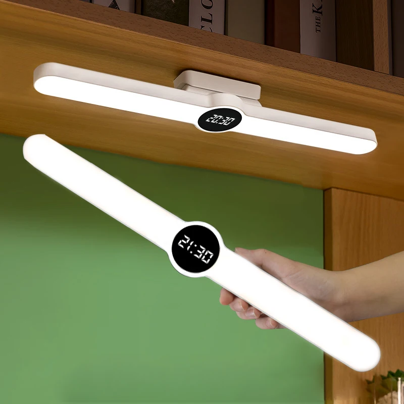 

Table Lamp Clock USB Led Light Hanging Magnetic Desk Lamp Chargeable Stepless Dimming Night Light Bedroom Reading Lamp