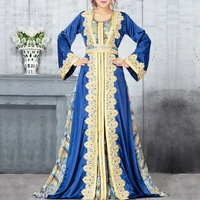 middle eastern muslim oversized robes evening prom dresses full sleeves with belt party gown robe de mari%c3%a9e in stock