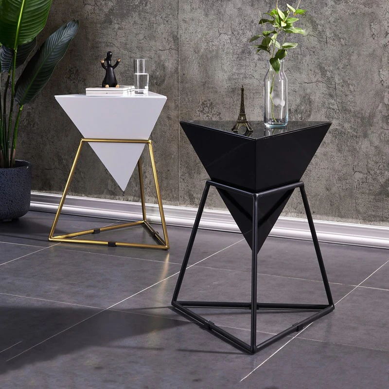 

Tea table, sofa glass side table, creative bedside table, living room balcony stone side leisure table, hotel waiting leisure ta