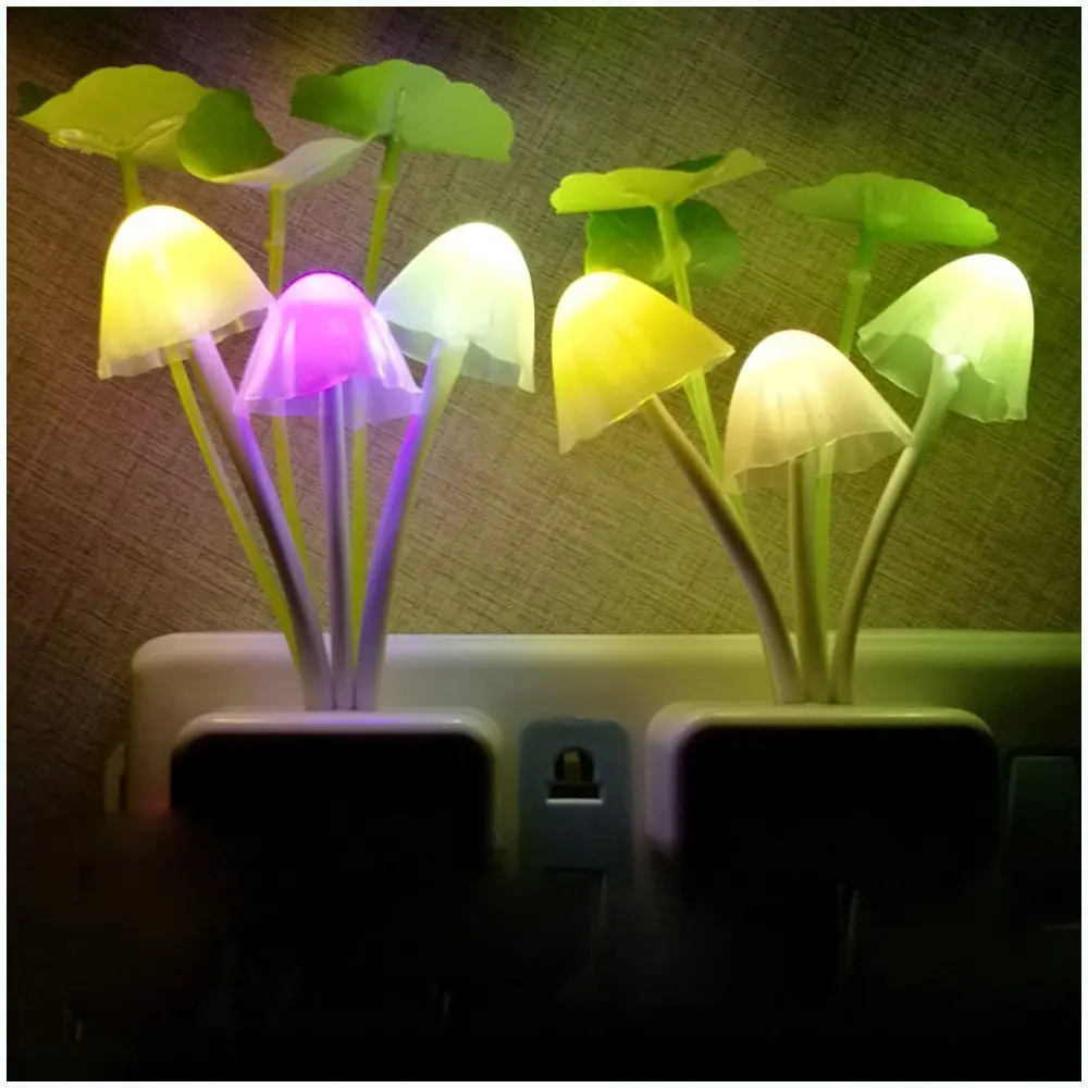 

Light Decoration Mushroom Plug-In Nightlights Smart Light Control Switch Led Wall Lamp Lights for Bedroom, Bathroom, Hallway