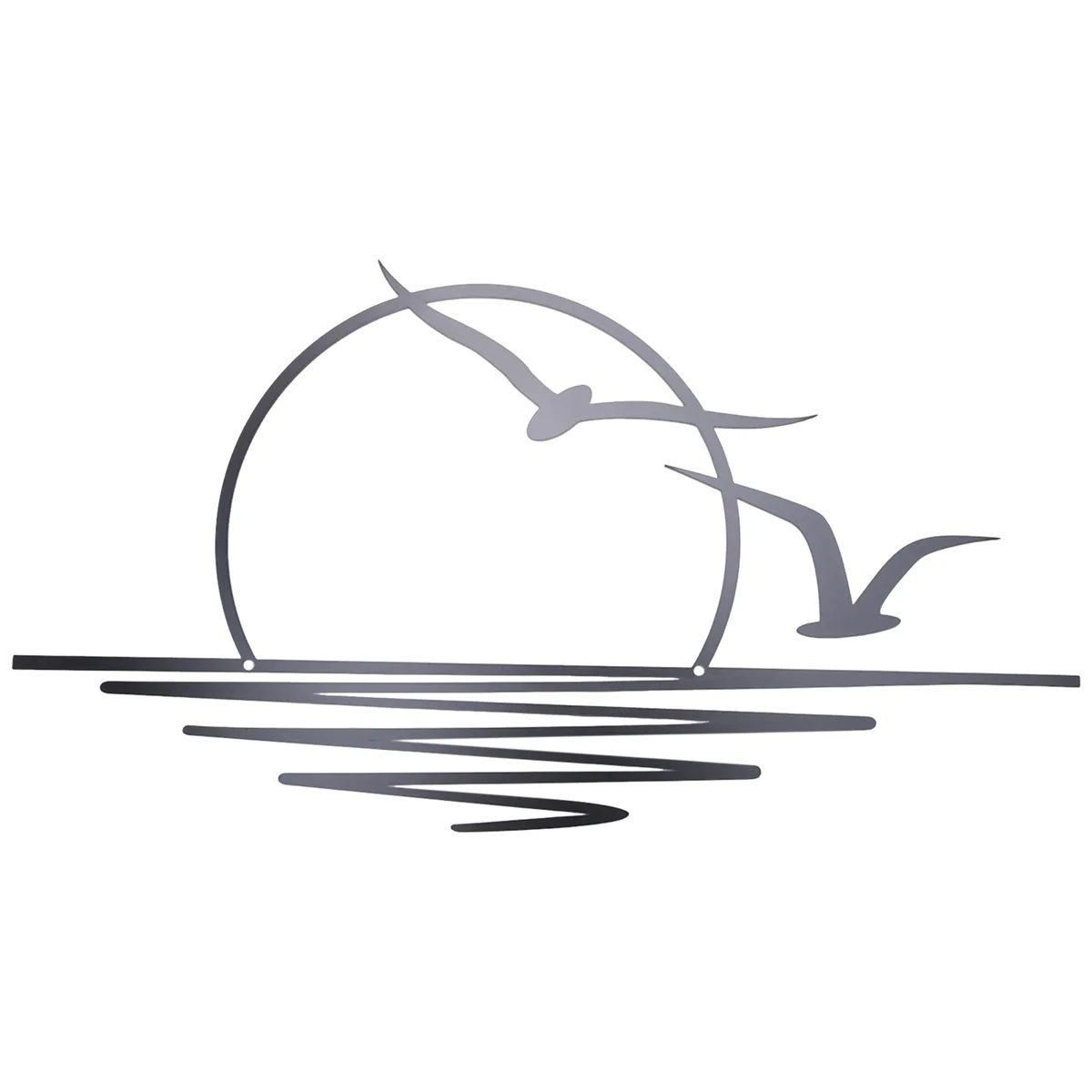 Металлическое настенное искусство Sunrise Настенный декор Солнце и чайки