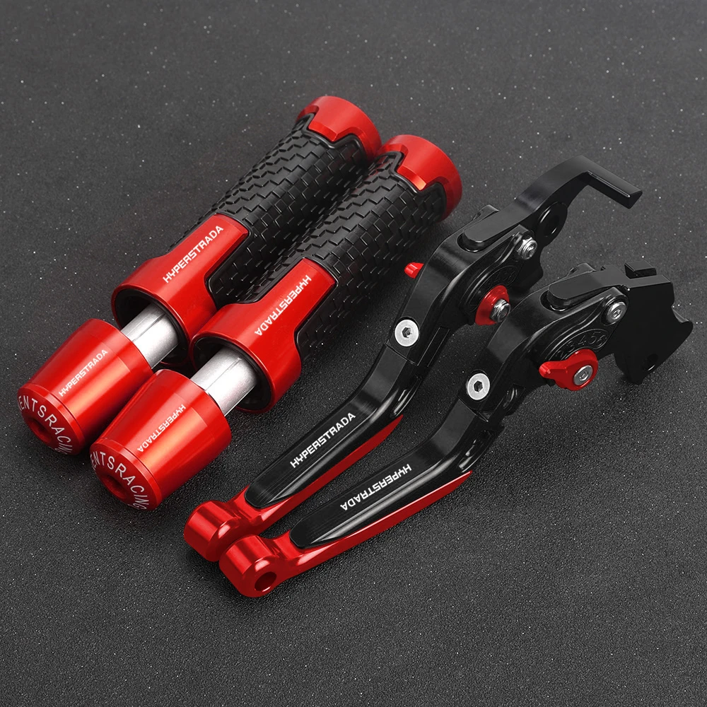 

For DUCATI HYPERMOTARD 1100 2007 2008 2009 2010 2011 2012 Aluminum Adjustable Brake Clutch Levers Handlebar Hand Grips Ends