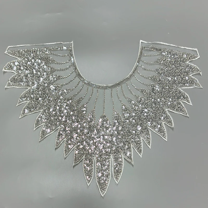 Новый Дизайн Вышитое Кружево С Зелеными И Черными Блестками Сделай Сам Пришивные