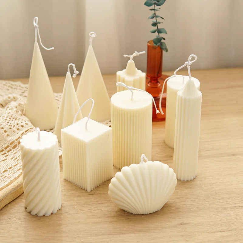 Molde de pilar de vela DIY, moldes de vela acrílicos con forma cilíndrica en espiral para fabricación de velas, molde de plástico para manualidades de boda en casa