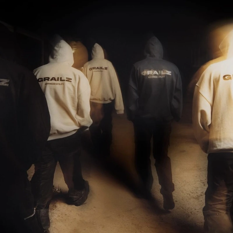 

Grailz, правильная версия, вышивка, высокое качество, GRAILZ, Женская Мужская толстовка, парный Свободный пуловер 1:1, топ с капюшоном