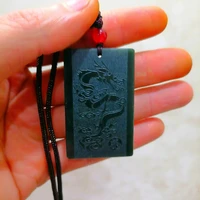 natural hotan jade hand carved dragon brand pendant fashion boutique jewelry mens and womens turquoise dragon necklace gift