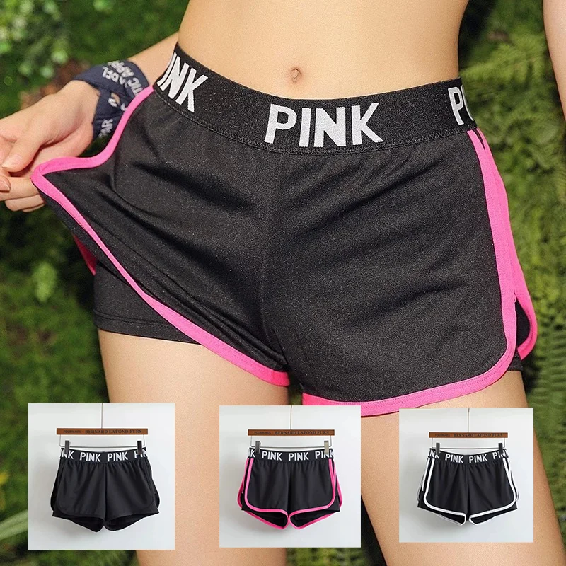 

Letter Sports runing Shorts Women Yoga Shorts Push Hips Sexy Middle Waisted Gym Fitness Elastic Quick Dry Running Shorts