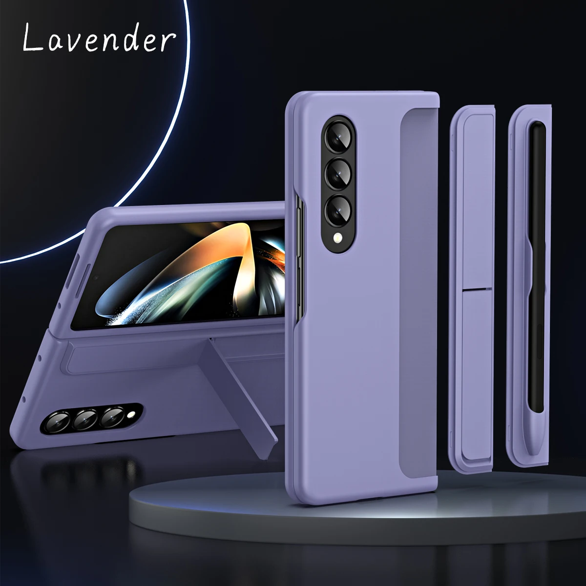 

With Stylus Case for Samsung Galaxy Z Fold 4 5G Kickstand Pen Slot 2 in 1 Phone Case Galaxy ZFold 4 Protective Cover Fold4 Funda