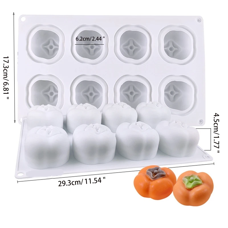 

Paste Mould Press Baking Utensils Persimmon Silicone Fondant Cake Mold Cake Plunger Household Cake Decoration Easy Safe