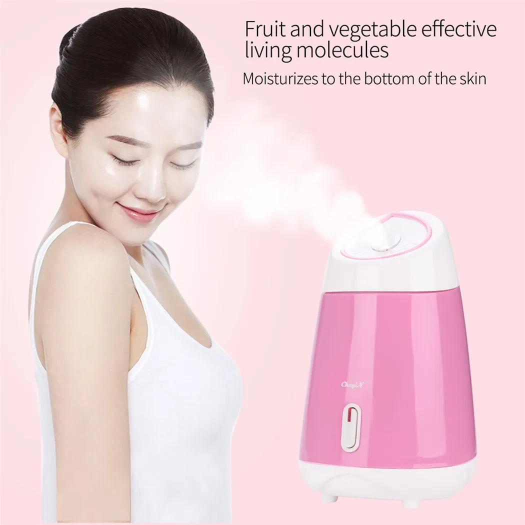 

CkeyiN 220V Facial Steamer Nano Ionic Face Steamer Home Sauna Spa Warm Mist Humidifier Atomizer Skin Moisturizing Pores Cleanse