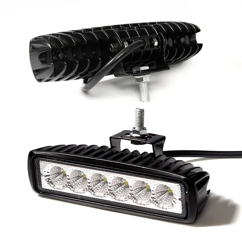 

6LED Car Work Light 18w Spotlight High Bright LED Aluminum Alloy Waterproof Auto Offroad SUV Truck Headlights Driving Lamp 12V