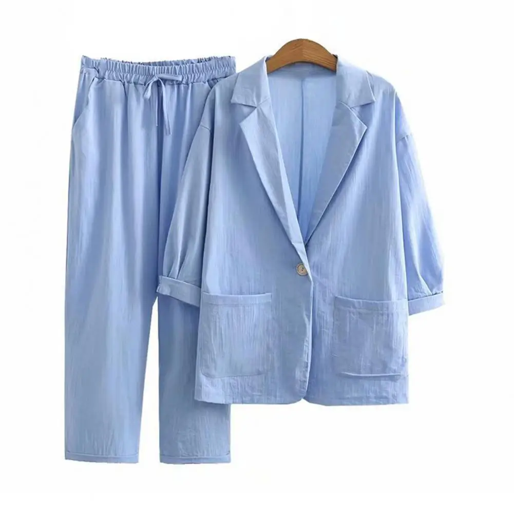 

2Pcs/Set Suit Set Breathable Long Sleeves Cardigan Summer New Fashion Casual Suit for Female Two Piece Sets Womens Outifits