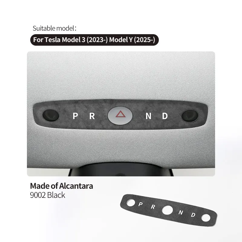 

Для Tesla Model 3 Highland 2023- Model Y 2025- Автомобильная передняя лампа для чтения, накладка на панель, наклейка из алькантары, аксессуары для интерьера