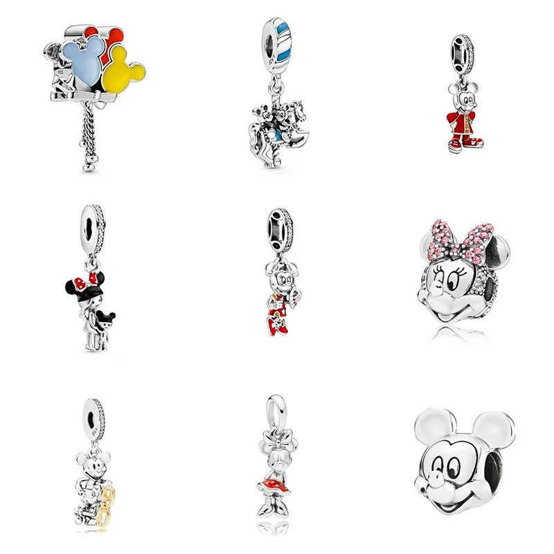 

Disney Cartoon Loose Beaded Charms for Women Mickey Minnie Bracelet Bangle Pendant Pandora Anime Jewelry Girl Kids Birthday Gift
