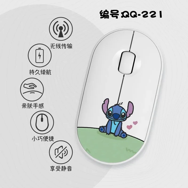 Тонкая и Компактная Беспроводная мышь Lilo &amp Stitch с Bluetooth 5 0 портативная Бесшумная