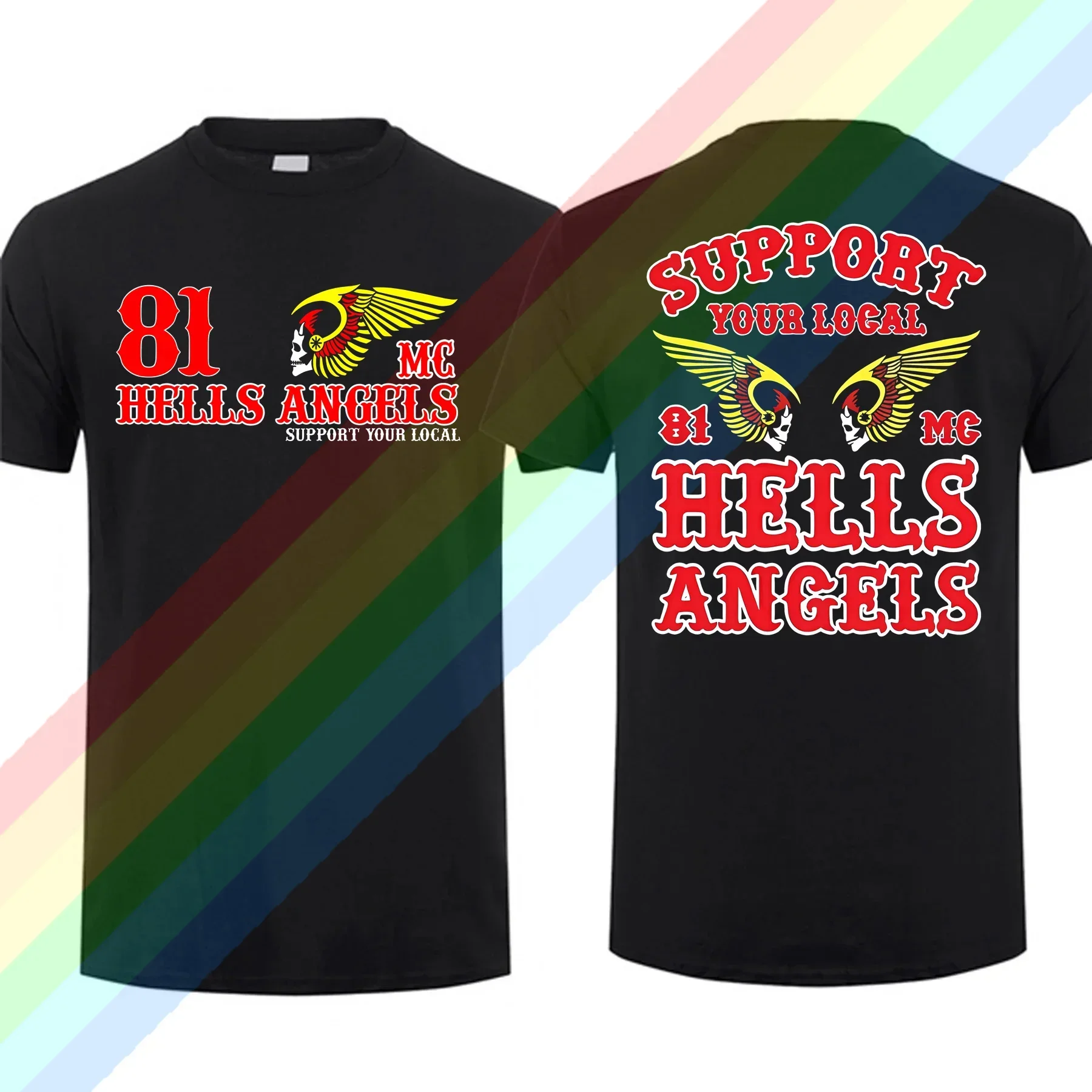 Удивительная мужская футболка из хлопка большого размера с летним принтом HDDouble