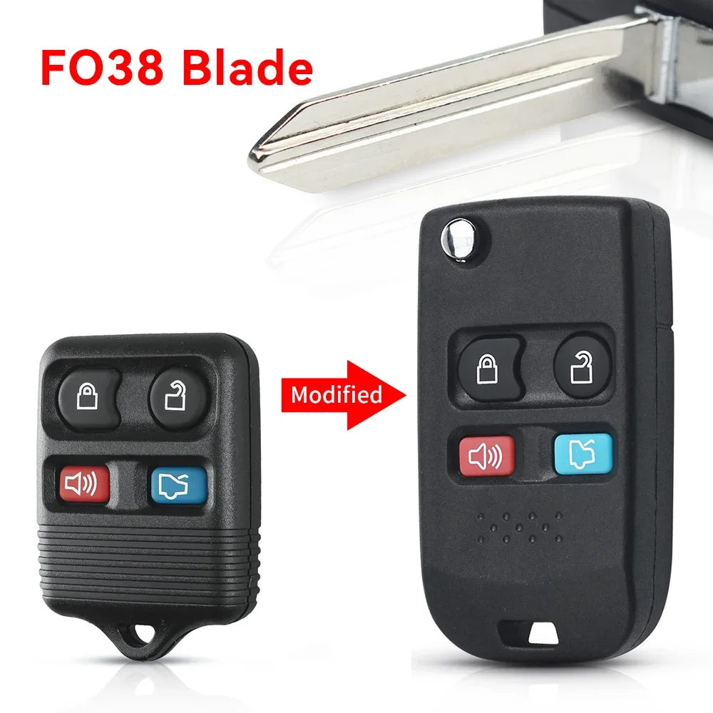 

KEYYOU 3/4 кнопочный модифицированный флип-чехол для Ford Escape F 150 Explorer 2001 2007 Автоматическая умная клавиша управления