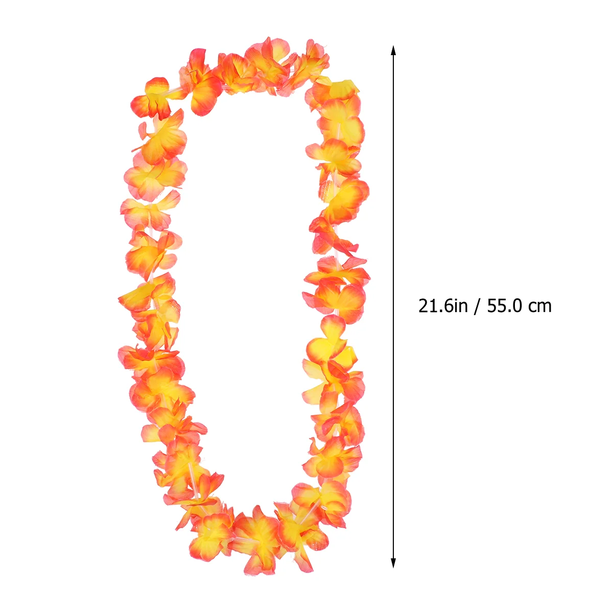 12pcs Hawaii Flower Garland Necklace for Festival Luau Beach Party (Purple + Blue Pink Green Yellow )