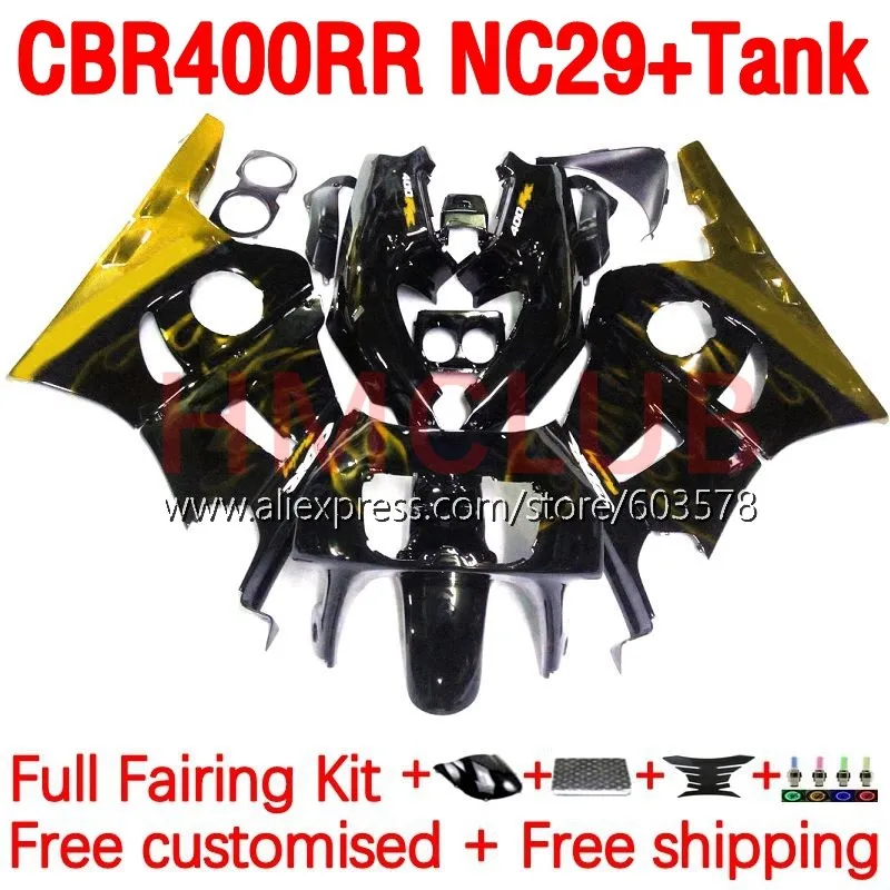 

+Tank CBR400RR For HONDA gold flames NC29 CBR400 400 RR 400RR 94 95 96 97 98 99 1994 1995 1996 1997 1998 1999 Fairing 198No.110