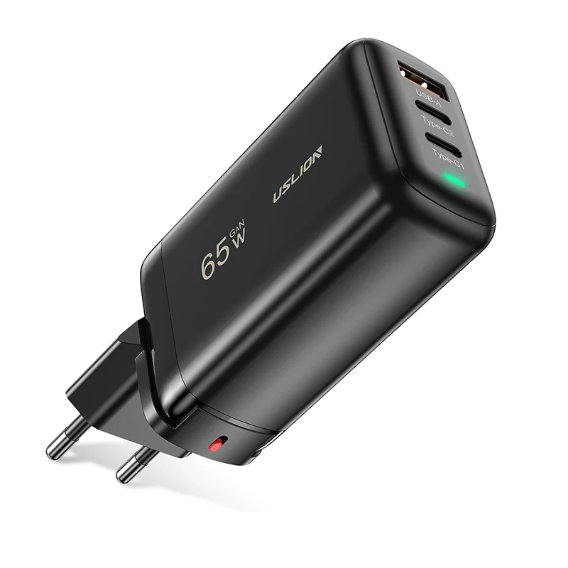 

Сетевое зарядное устройство с 3-мя USB-портами, 65 Вт