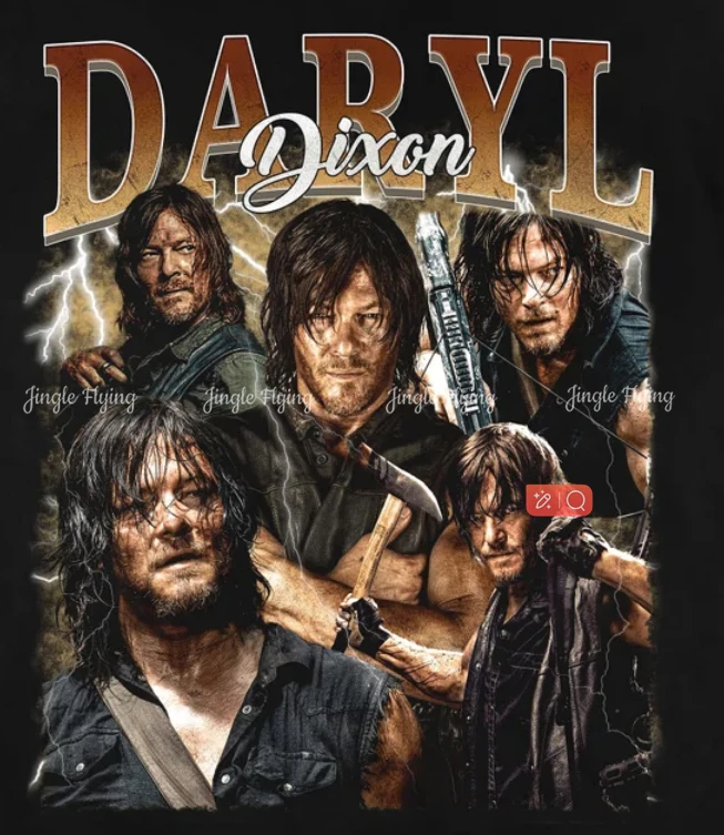 Pure Cotton T-Shirt Daryl Dixon Vintage Design Tee