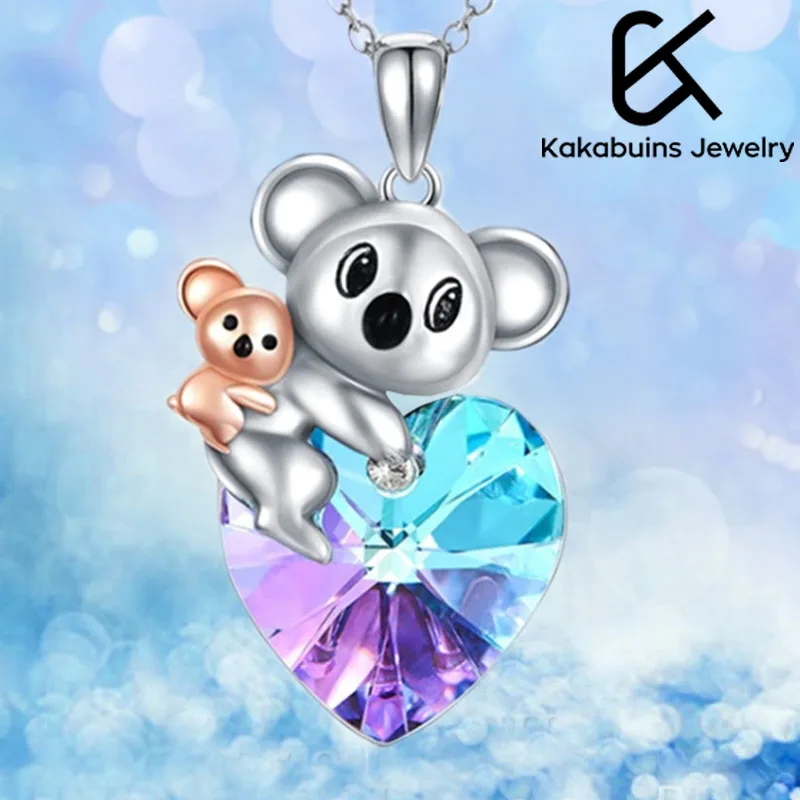 

Fashion Ladies Necklace Koala Necklace Pendant Animal Heart Necklace Grunge Jewelry Choker Gothic Accessories Kpop Vintage Pink
