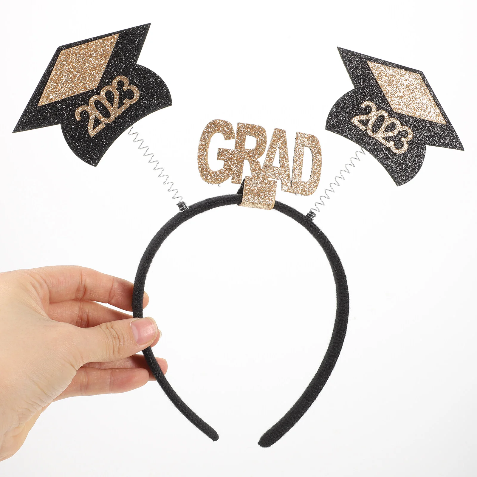 

2 Pcs Grad Graduation Hair Accessories Mini Bands Hairband Supplies Mini Graduation Cap Plastic Adorable Headdress Elements