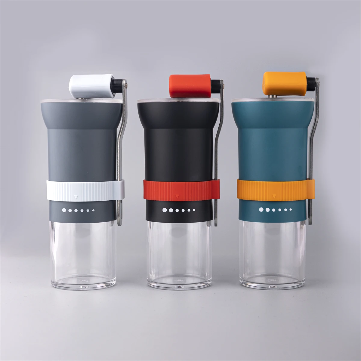 Цветная Бытовая портативная компактная кофемолка регулируемая Керамическая