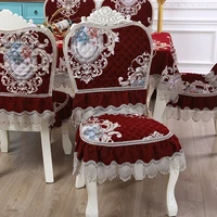 european style chair covers home rectangle coffee table dining chair cushion tablecloths luxury red embroidered table cover