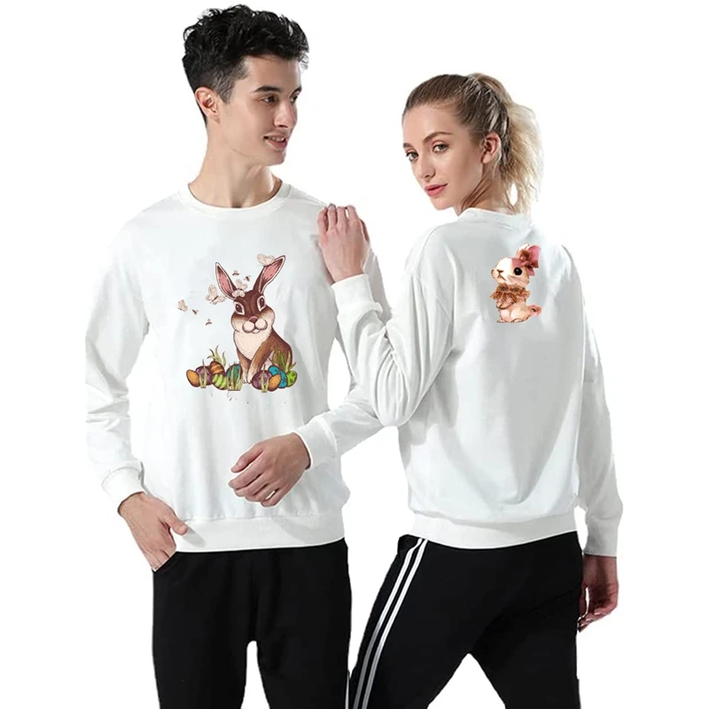 Акция! Термотрансферные наклейки с кроликом аппликации для курток платьев