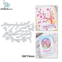 inlovearts peach flower blossom branch metal cutting dies scrapbooking handmade craft card decorating paper art cutter stencil