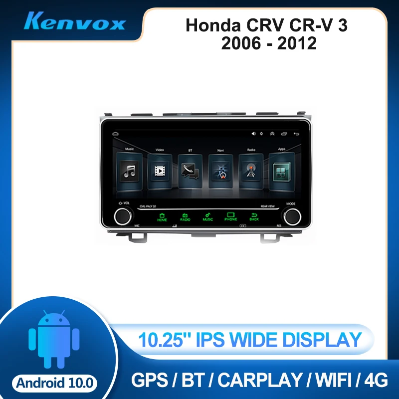 

Автомагнитола 2 din, 10,25 дюйма, IPS, Android, для Honda CRV CR-V 3 2006 - 2012