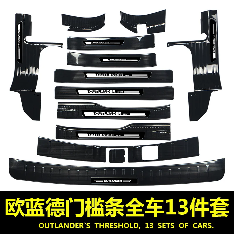 

For Mitsubishi Outlander 2013-2019 Car Rear Bumper Protector Sill Trunk Tread Plate Trim Scuff Plate/door Accessories