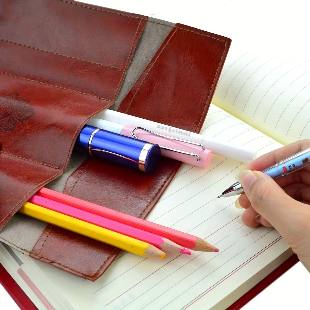 1 шт. винтажный кожаный карандаш-рулон в стиле ретро