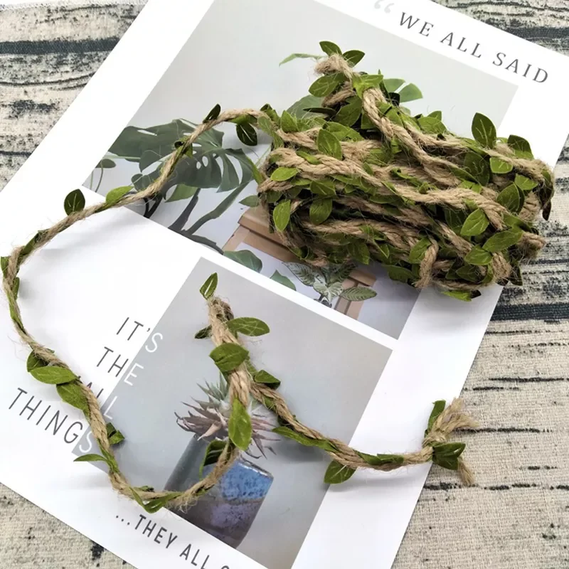 

Artificial Flower Vine Ivy Rattan Garland Green Leaf For Home Wedding Decor Bridal Accessories Diy Fake Floristic