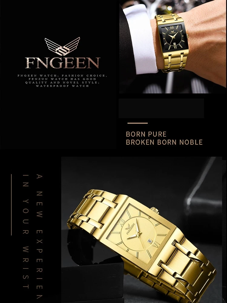 top brand gold watch new luxury fashion watch men hot sale waterproof business casual mens watch relogio masculino 2022 free global shipping