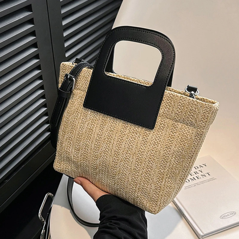 

Small Straw Bags for Women 2023 Summer Crossbody Bags Lady Travel Purses and Handbags Female Shoulder Simple Bag