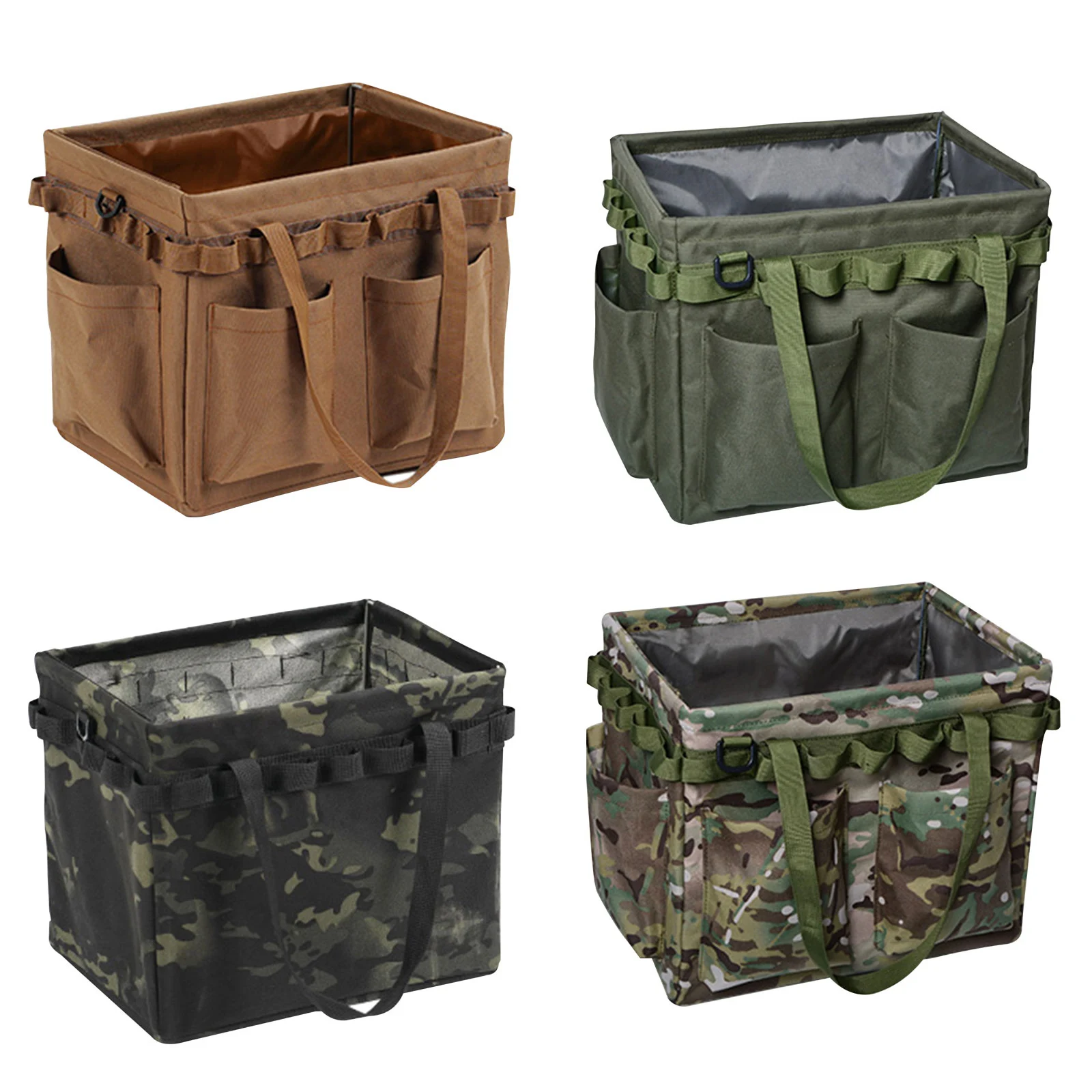 

Wide Mouth Tool Bag Multifunction High Capacity Oxford Cloth Containers for Camping Woodworking Storage Wrench Bag