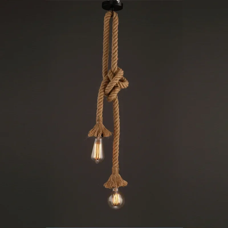 Моноподвесной светильник Sisal люстра из пеньковой веревки в стиле лофт магазина