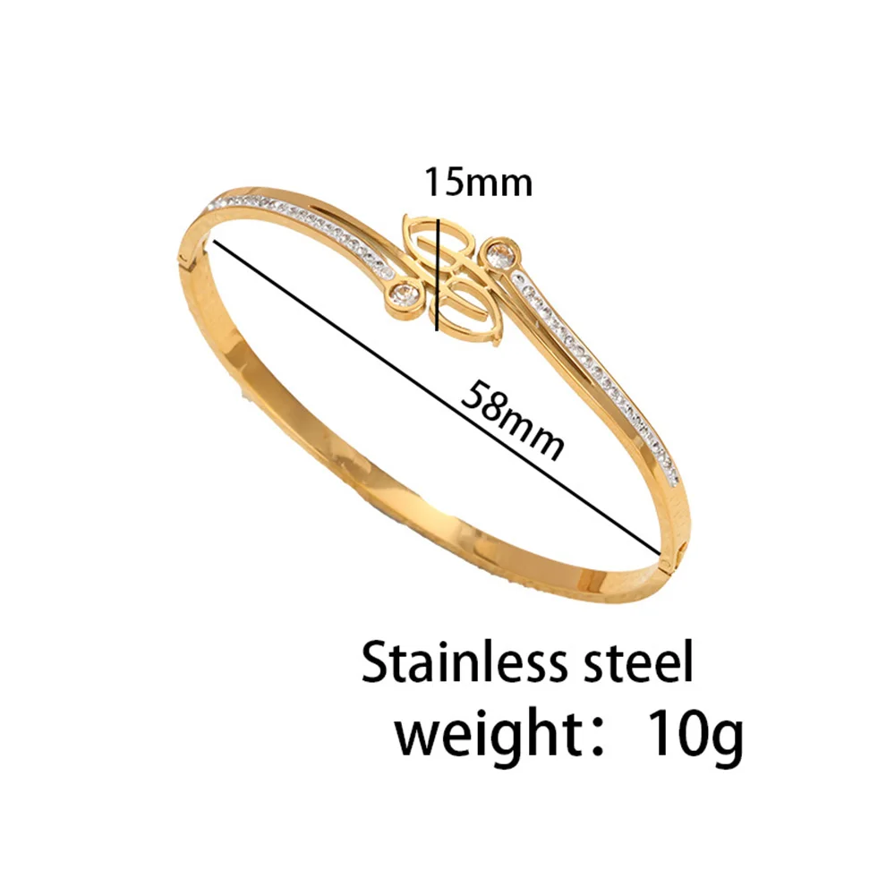 Женский простой браслет с серебряным покрытием розовое золото крестообразный