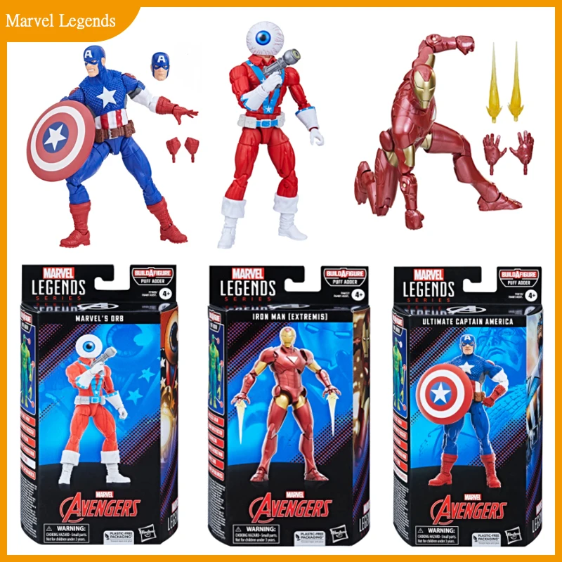 

In Stock Marvel Legends Captain America Extremis Orb Iron Man Molecule Ultimate Baron Von Strucker Puff Adder Baf Wave 6" Figure