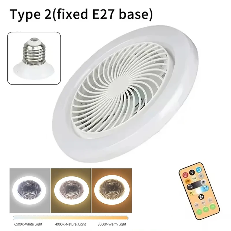 

Умный потолочный вентилятор 3-в-1 с подсветкой E27