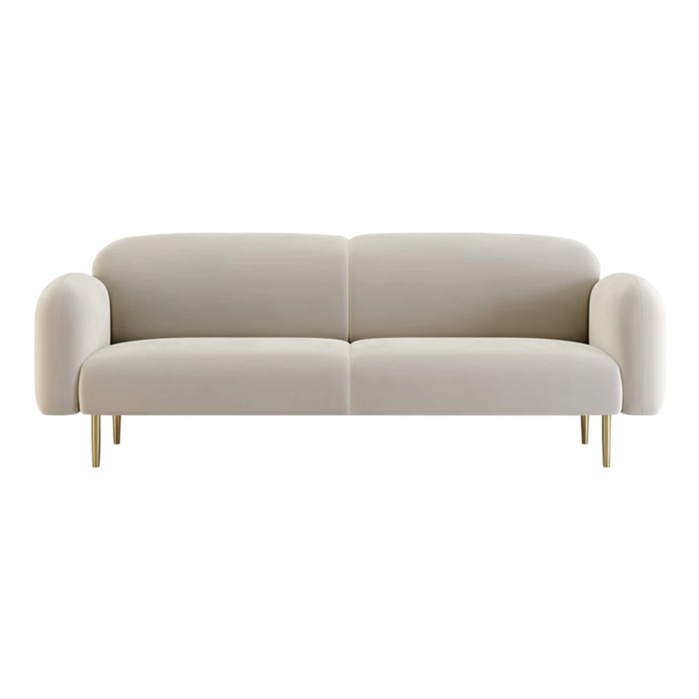 

210cm Three Person Latex Sofa Living Room Furniture High Density Sponge Filling Comfortable Seat Bag Simple Bedroom Settee