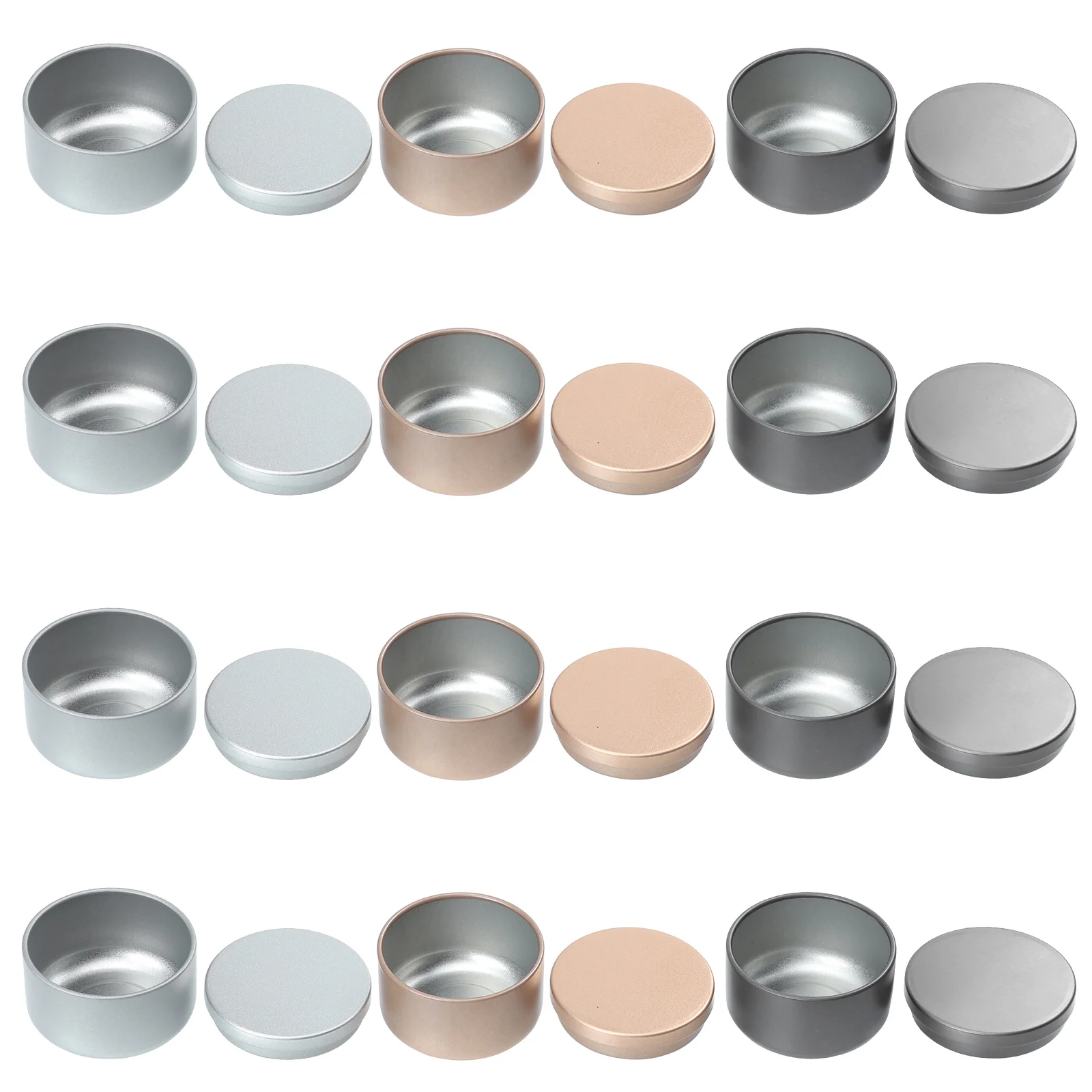 

12pcs Chic Tinplate Simple Cans Loose Tea Boxes Scented Tea Sweets Jars