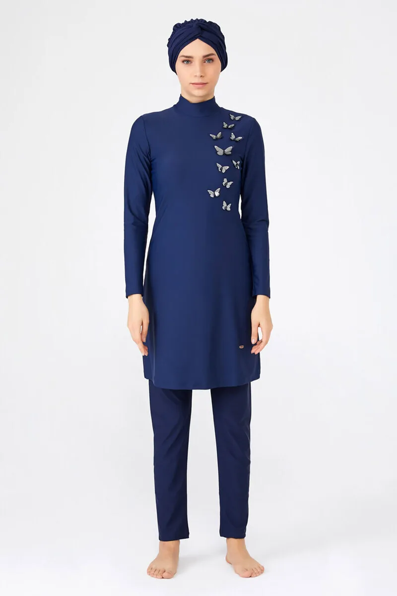 

IQRAH Adasea Lycra Full Indoor Lady Hijab Swimwear 4253-21 K. Navy Blue