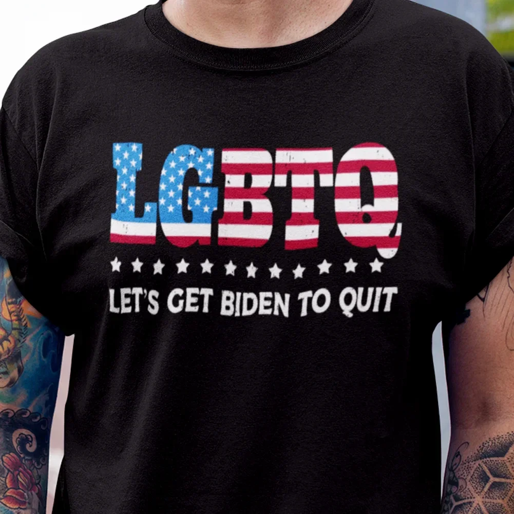 ЛГБТ футболка про Трамп 2024 давайте попробуем бросить чтобы Anti Joe Biden